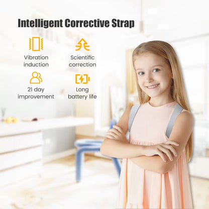 Smart Back Posture Corrector Intelligent Spine Clavicle Brace Support Belt Vibration Shoulder Training Adjustable Adult Child