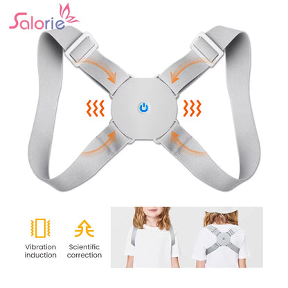 Smart Back Posture Corrector Intelligent Spine Clavicle Brace Support Belt Vibration Shoulder Training Adjustable Adult Child